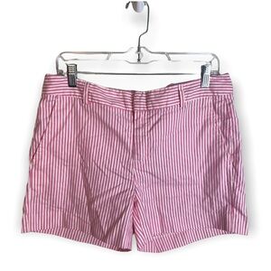 Banana Republic Pink and White Hampton Fit Shorts Size 8
